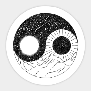 Sun and Moon Yin Yang Sticker